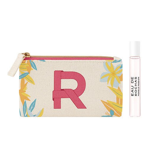Erhalten Sie ein kostenloses Täschchen und einen 7,5-ml-Taschenzerstäuber von Eau de ROCHAS Pomelo Passion zu jedem ROCHAS-Einka
